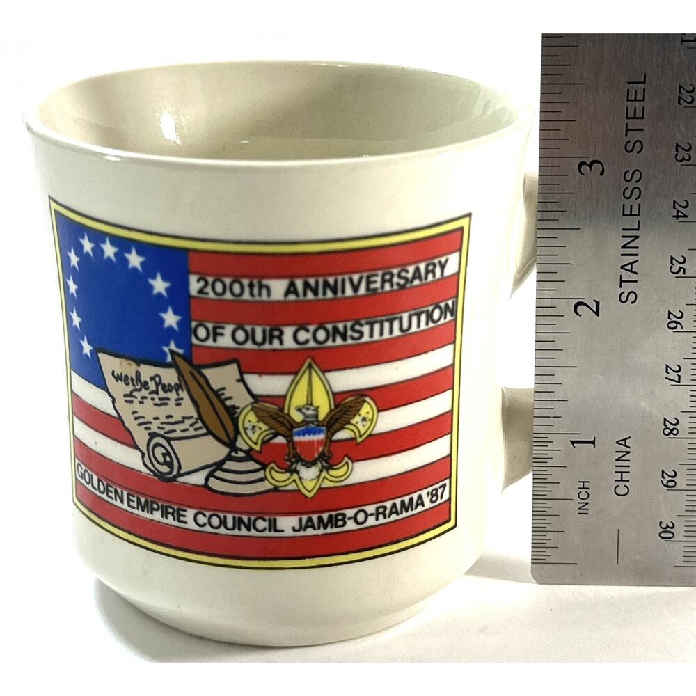 Rare 200th Anniversary Of Constitution Golden Empire Council Jamb-O-Rama ‘87 Mug - Picture 9 of 10